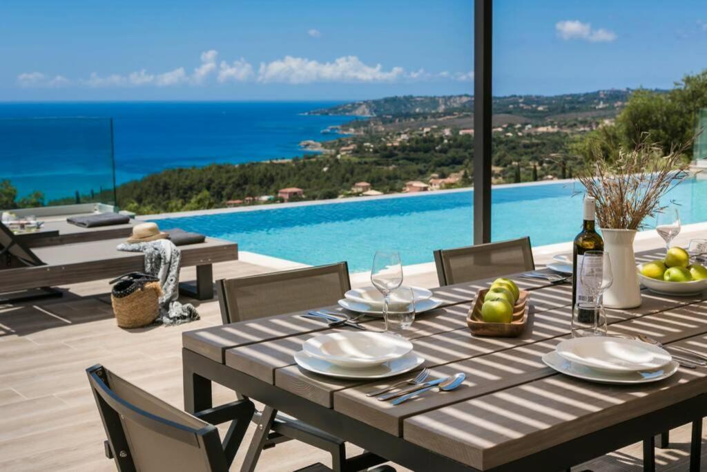 Color Villas-New Villa Green At Trapezaki With Private Pool Mousata Esterno foto